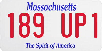 MA license plate 189UP1
