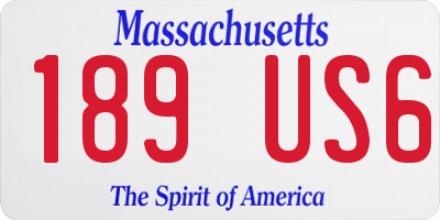 MA license plate 189US6