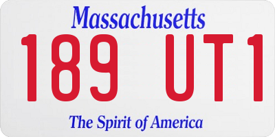 MA license plate 189UT1