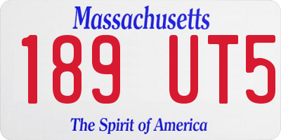 MA license plate 189UT5