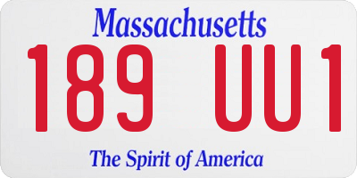 MA license plate 189UU1