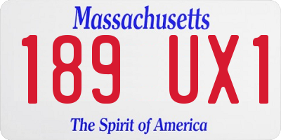 MA license plate 189UX1