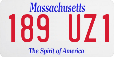 MA license plate 189UZ1