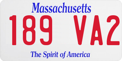 MA license plate 189VA2