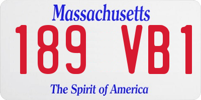 MA license plate 189VB1