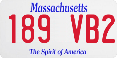 MA license plate 189VB2