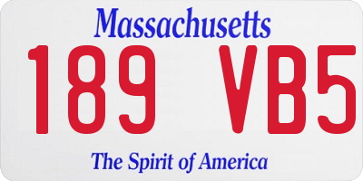 MA license plate 189VB5