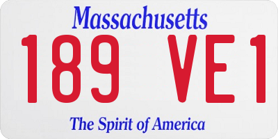 MA license plate 189VE1