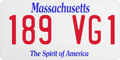 MA license plate 189VG1