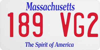MA license plate 189VG2