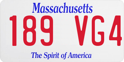 MA license plate 189VG4