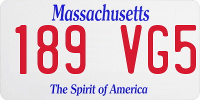MA license plate 189VG5