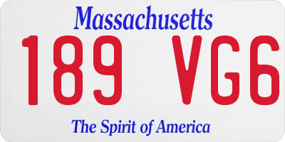 MA license plate 189VG6