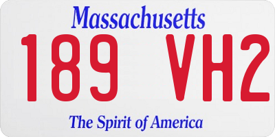 MA license plate 189VH2