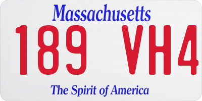 MA license plate 189VH4