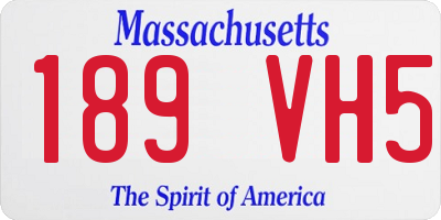 MA license plate 189VH5