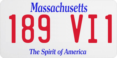 MA license plate 189VI1