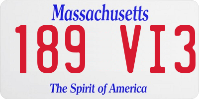 MA license plate 189VI3