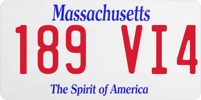 MA license plate 189VI4