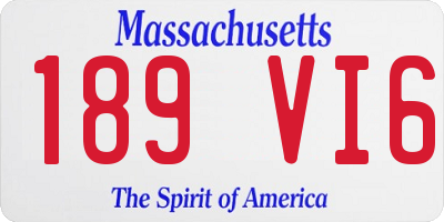 MA license plate 189VI6