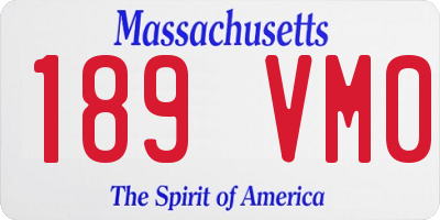 MA license plate 189VM0