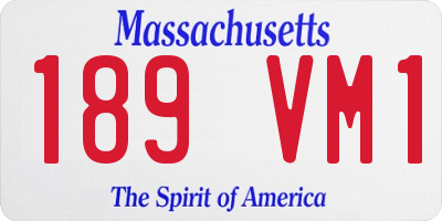 MA license plate 189VM1