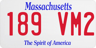 MA license plate 189VM2
