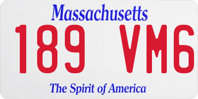 MA license plate 189VM6