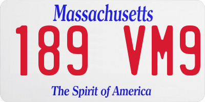 MA license plate 189VM9