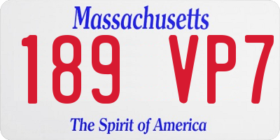 MA license plate 189VP7