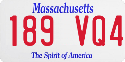 MA license plate 189VQ4