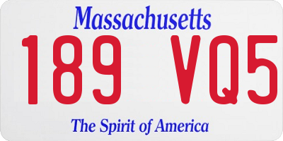 MA license plate 189VQ5