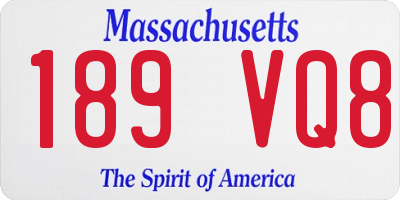 MA license plate 189VQ8