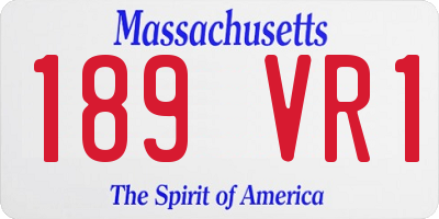 MA license plate 189VR1