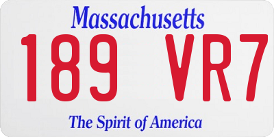 MA license plate 189VR7