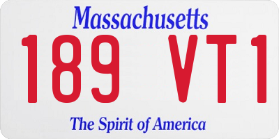 MA license plate 189VT1