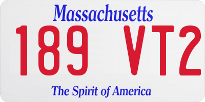 MA license plate 189VT2