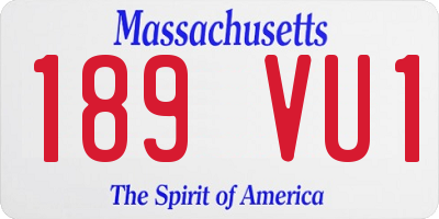 MA license plate 189VU1