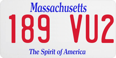 MA license plate 189VU2