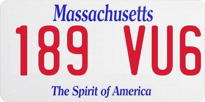 MA license plate 189VU6