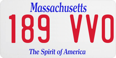MA license plate 189VV0