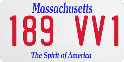 MA license plate 189VV1