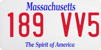 MA license plate 189VV5