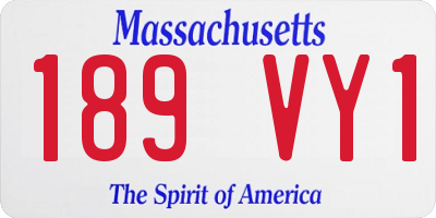 MA license plate 189VY1