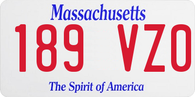 MA license plate 189VZ0