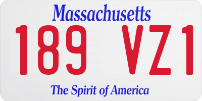 MA license plate 189VZ1