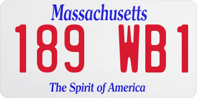 MA license plate 189WB1