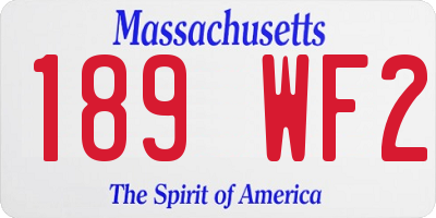 MA license plate 189WF2