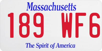MA license plate 189WF6