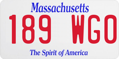 MA license plate 189WG0